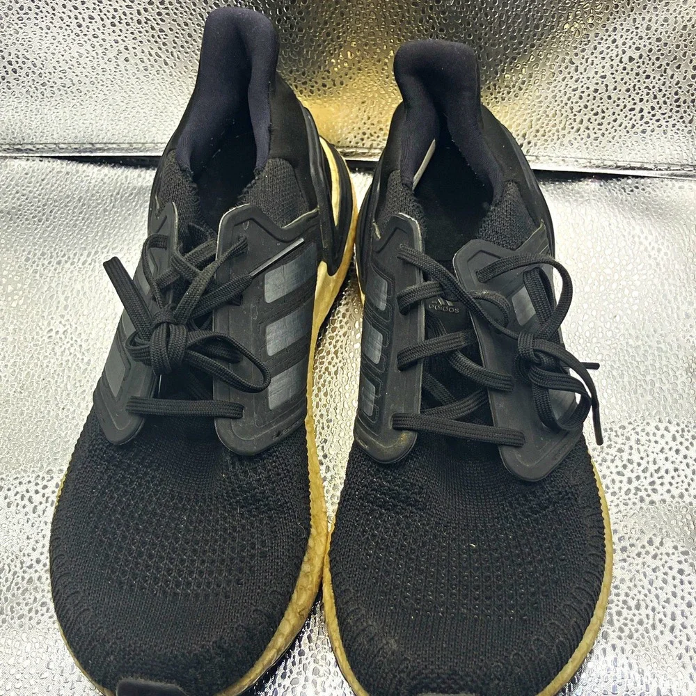 adidas UltraBoost 20 Boost Low Top Lace Up Sneaker Black Men Running